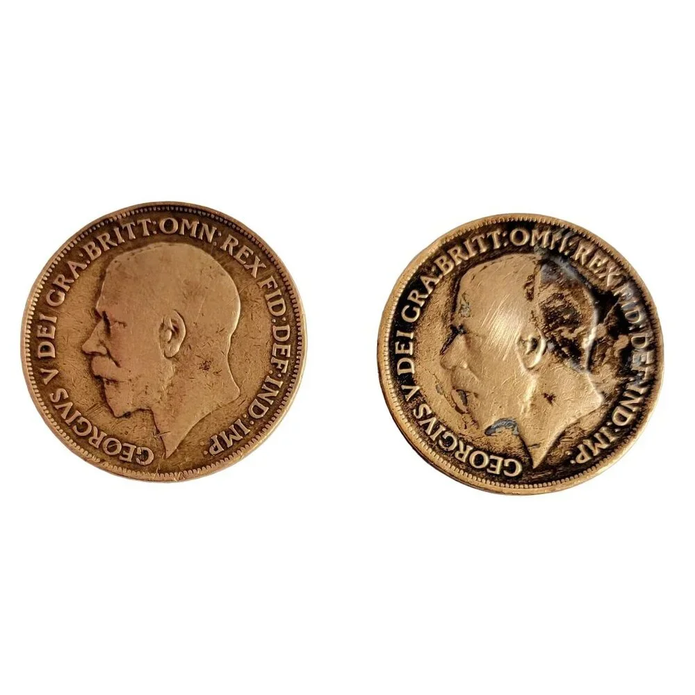 Lot Of 12 Bronze English Pennies 1901 Oldest 1921 Youngest - Picture 10 of 14